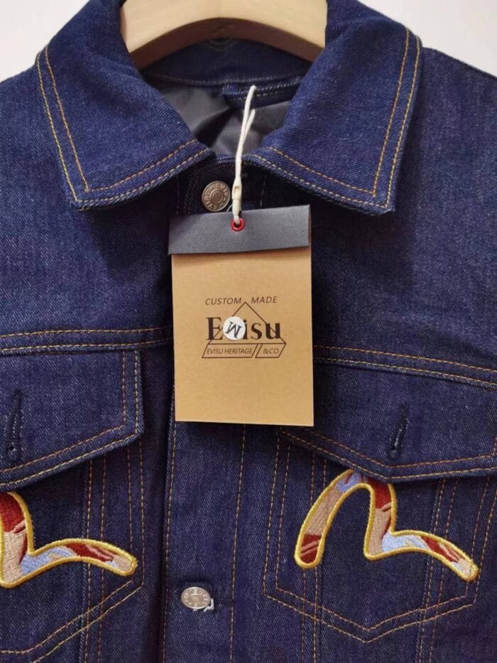 Evisu Cotton Jacket Double Dog Embroidered - Image 4