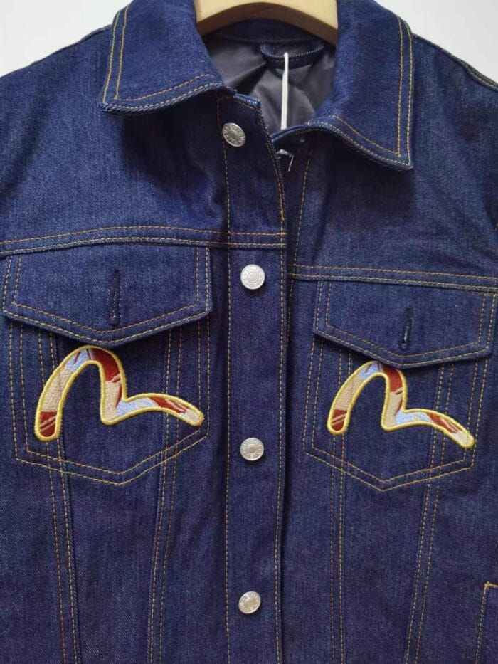 Evisu Cotton Jacket Double Dog Embroidered