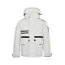 Men Letter Graphic Flap Pocket Hooded Down Coat