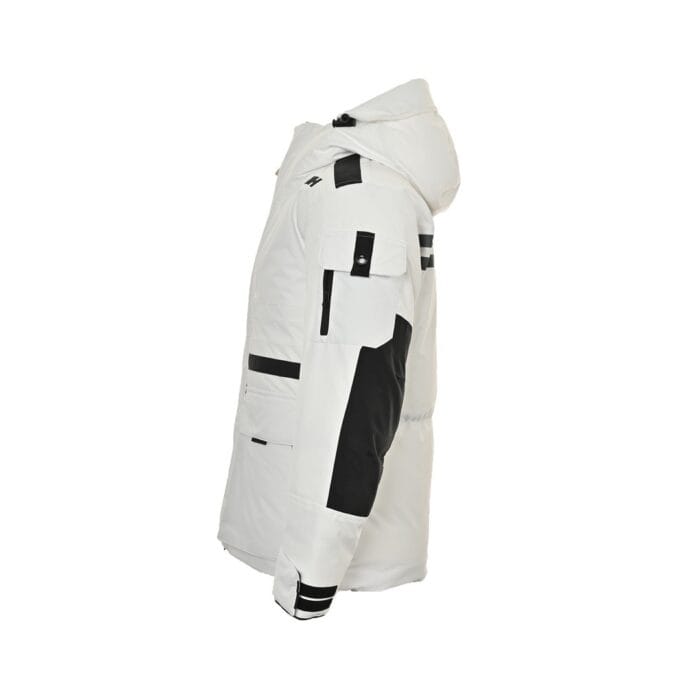 Men Letter Graphic Flap Pocket Hooded Down Coat - Image 2