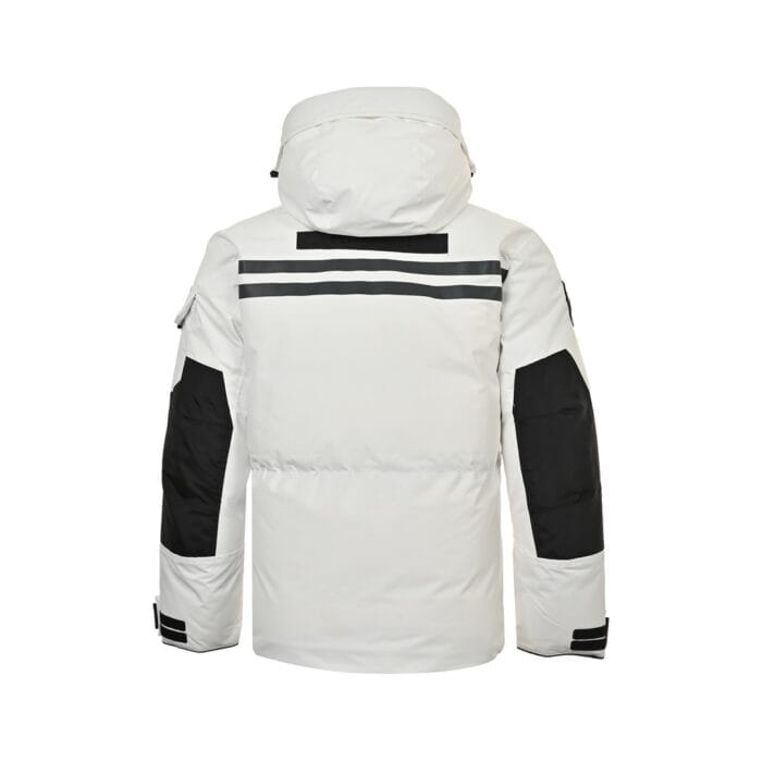 Men Letter Graphic Flap Pocket Hooded Down Coat - Image 3